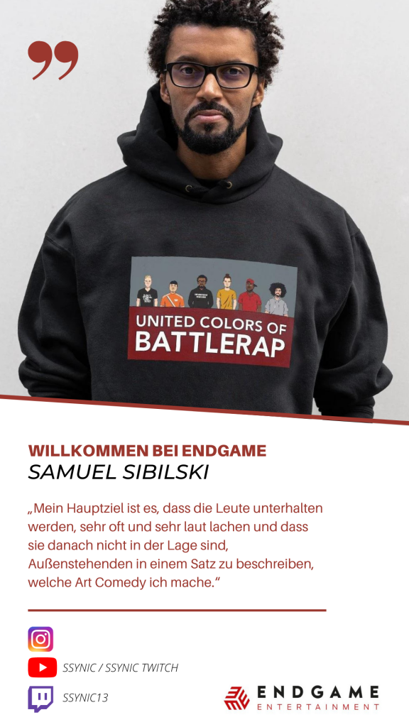 SAMUEL SIBILSKI a.k.a SSYNIC ab sofort bei ENDGAME 🔥 Endgame